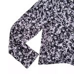 Velvet Heart Wrap Tie Floral Blouse Womens Medium Long Sleeve Button Up Photo 5