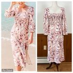 House of Harlow Gorgeous New  1960 Smocked Linen MIDI Dress! Photo 1