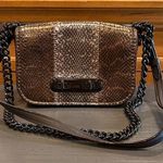 Coach Swagger 20 Metallic Striped Mixed Snakeskin Leather Shoulder Crossbody Bag Photo 0