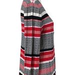 Ann Taylor Sweater Crew Neck Flare Sleeve Black Pink Red Stripe Women Size XL Photo 2