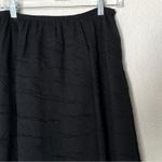 Max Mara  Pianoforte Crinkle Maxi Skirt Bubble Hem Black Vintage‎ Photo 2