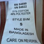 Vintage America’s Sweetheart Orange White Striped Cotton Button Down Dress Shirt Photo 5