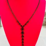 Nine West NW Ruby Red Rhinestones Necklace And Matching Dangle Pierced Earrings Photo 1