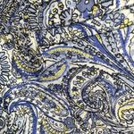 Talbots Womens Size 8  Paisley Blue Dress Capri Crop Stretch Cotton Elastic Waist Photo 3