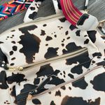 Faux leather fun Cow Print Backpack with colorful strap Photo 6