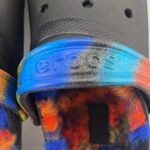 Crocs Black Classic Fur Lined Fuzzy Tie Dye Clogs Men's 4 Womens 6 NWT Photo 7