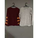 CuddlDuds Gray And Maroon Long Sleeve Pajama Top Bundle Size XS Photo 1