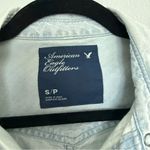 American Eagle Light Blue Denim Button Down Shirt Photo 1