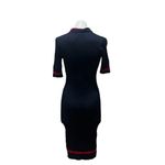 Massimo Dutti Women's Blue Ribbed Polo Knit Midi Dress Size M Photo 7