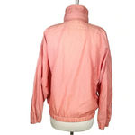 Pony Vintage Pink Windbreaker Zipper Hood Pockets Nylon Women Size Medium Photo 4