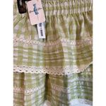 Day moon ruffle skirt. Green and white. Small Photo 1