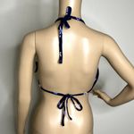 Aerie  Blue Floral Triangle Bikini Top Photo 2