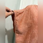 Tahari Terracotta Linen Blouse Size L Photo 3