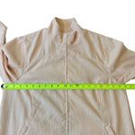 Orvis Women’s  Peach White Zip Front Seersucker Jacket Photo 5