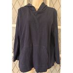J Jill Hoodie Navy Blue Cotton Pullover Sweatshirt Top Women’s Medium Photo 1