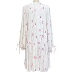 Free People  Winter Sun Floral Tunic Dress White Pink Small Oversized Boho Casual Photo 2