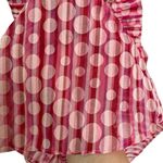 Dress Barn  polkadot halter dress women’s 18 pinup style midi pink sheer overlay Photo 3