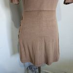 Heart soul Faux Suede Tan Lace up Sides Dress Photo 2