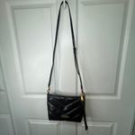 Rebecca Minkoff Edie Black Leather Quilted Chevron Crossbody Bag Gold Hardware Photo 4