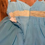 Forever Yours Woodland Fairy Tulle Babydoll Dress Pale Blue & Kiwi Ruched Sash 8 Photo 6