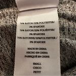 Rails  Leigh Oversized Dropped Shoulder Top Sweater Women's Small Gray Velvet Tie Photo 9