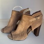 Vince Camuto Peep Toe Booties Western Heels Cutout 8.5M Buckle Sandals Photo 2