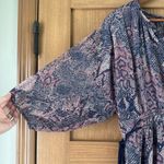 Anthropologie NWT Floreat Zharah Snake Skin Print Peasant Dress size LargeP Photo 3
