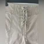 Gap  high rise lace up wide leg khaki ankle pants, side zip; size 2P Photo 1