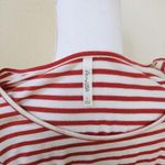 Active USA  / L / Red Strip Tie Sleeve Knot Front T Photo 4