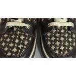 Skechers  Womens Brown Gold Plaid Leather Sherpa Lined High-Top Sneakers Size 6.5 Photo 4