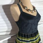 Free People  Poly Organza Maxi Dress Fit & Flare Striped Pleated Multicolor sz M Photo 7