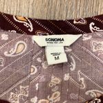 Sonoma Goods for Life Purple Paisley Pattern Sleeveless V Neck Tunic Blouse M Photo 4