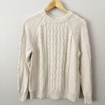 Gap | Maternity Crewneck Cable-knit Sweater Long Sleeve Ivory Cream | Medium Photo 0