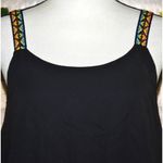 Vintage Havana Ladies Sheer Black Cropped Tank Top Size L Aztec Straps Photo 2
