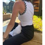 1 Madison Make your own luck graphic dice white ribbed crop top racer back size medium​​​ Photo 2