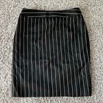 Armani Collezioni  Women Pencil Skirt 100% Wool Size 8 Black Pinstripe Italy Made Photo 0