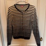 Lilly Pulitzer Navy and White Striped Cardigan Photo 5