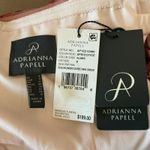 Adrianna Papell  Sequin Off the Shoulder Cocktail Dress Pink Floral Midi Sheath Photo 8