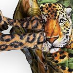 Vintage Quilted Jungle Animal Print Mini Tote Shoulder Crossbody Bag Photo 10