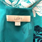 Loft  Womens Floral Racerback Halter Turquoise Maxi A-Line Dress Size 8 Lined Photo 2