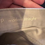 Loft NWT Ann Taylor  Khaki Cream Modern Straight Corduroy Pants 24 /00 Petite Photo 4