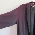 JM by Shelli Segal Vintage Beaded Lapel Wine Blazer Size Medium Photo 6
