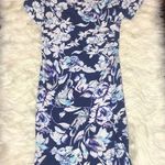 Soft Surroundings  blue floral faux wrap dress Photo 0