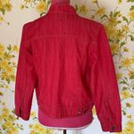 High Sierra Collarless Denim jacket in faded red size M Photo 6