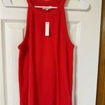 NWT Women’s Madewell high neck ribbed tank M Red Size M Photo 2