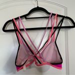 Victoria's Secret Victoria’s Secret Pink and Black Bright Neon Strappy Bikini Bathing Suit Top Photo 7