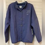 Amuse Society  Blue Seabreeze Embroidered Lightweight Quilted Jacket - L/XL - NWT Photo 0