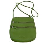 Stone Mountain  Crossbody Purse Bag Green Pebble Leather 8" x 7" Photo 0