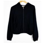 Sincerely Jules Zip Up Hooded Black Cropped Jacket Modal Size Medium Photo 0
