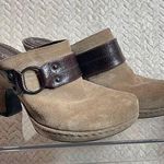 Born Crown Marian Tan Leather Platform Clog Mule Women EU 39 US 8 | Retro Boho Photo 0